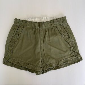 J.Crew Crewcuts Girls' ruffle pull-on short in chino size 8